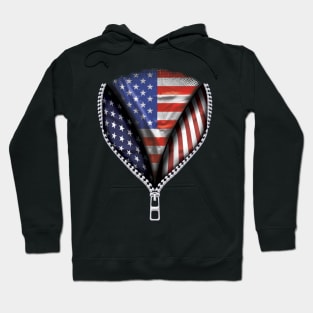 Australian Flag  USA Flag American Flag Zip Down - Gift for Australian From USA Hoodie